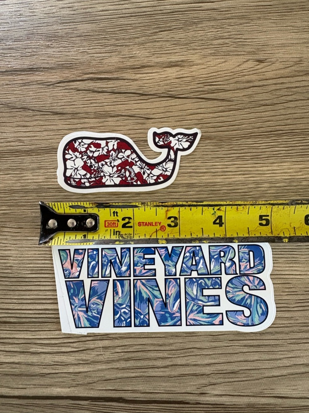 Two Vineyard Vines Logo Stickers